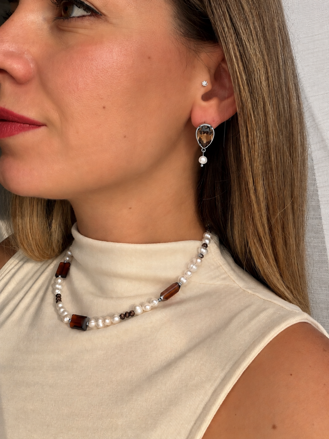 Collana Ambre Silver