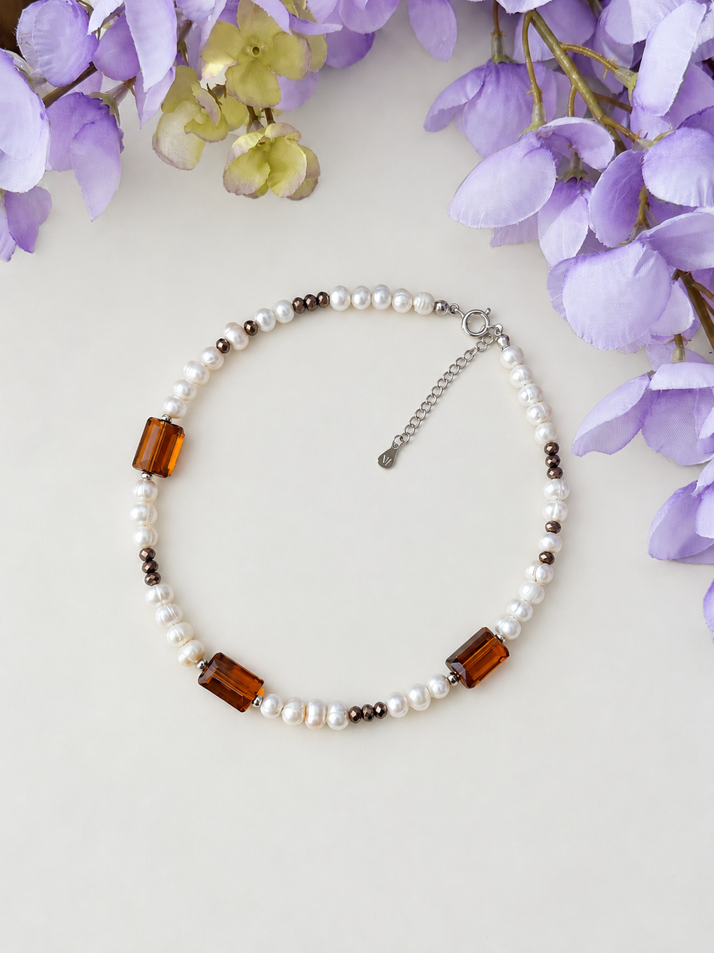 Collana Ambre Silver