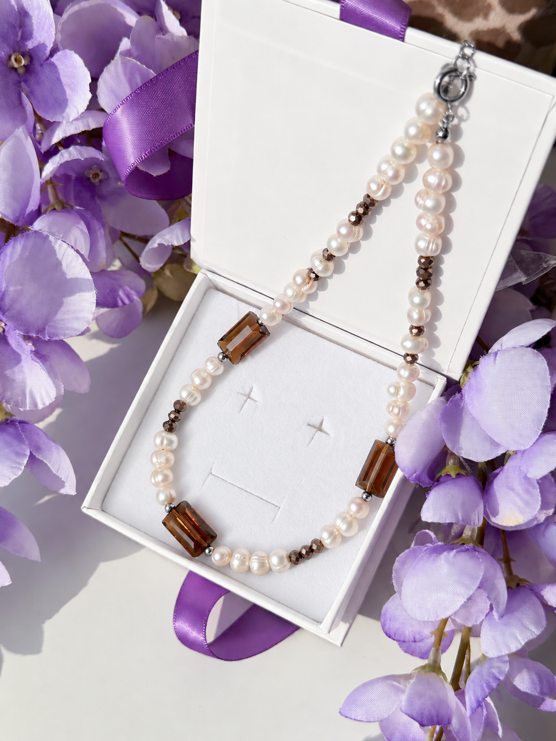 Collana Ambre Silver