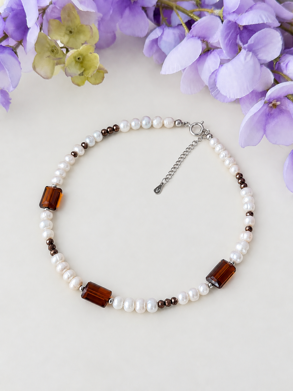 Collana Ambre Silver