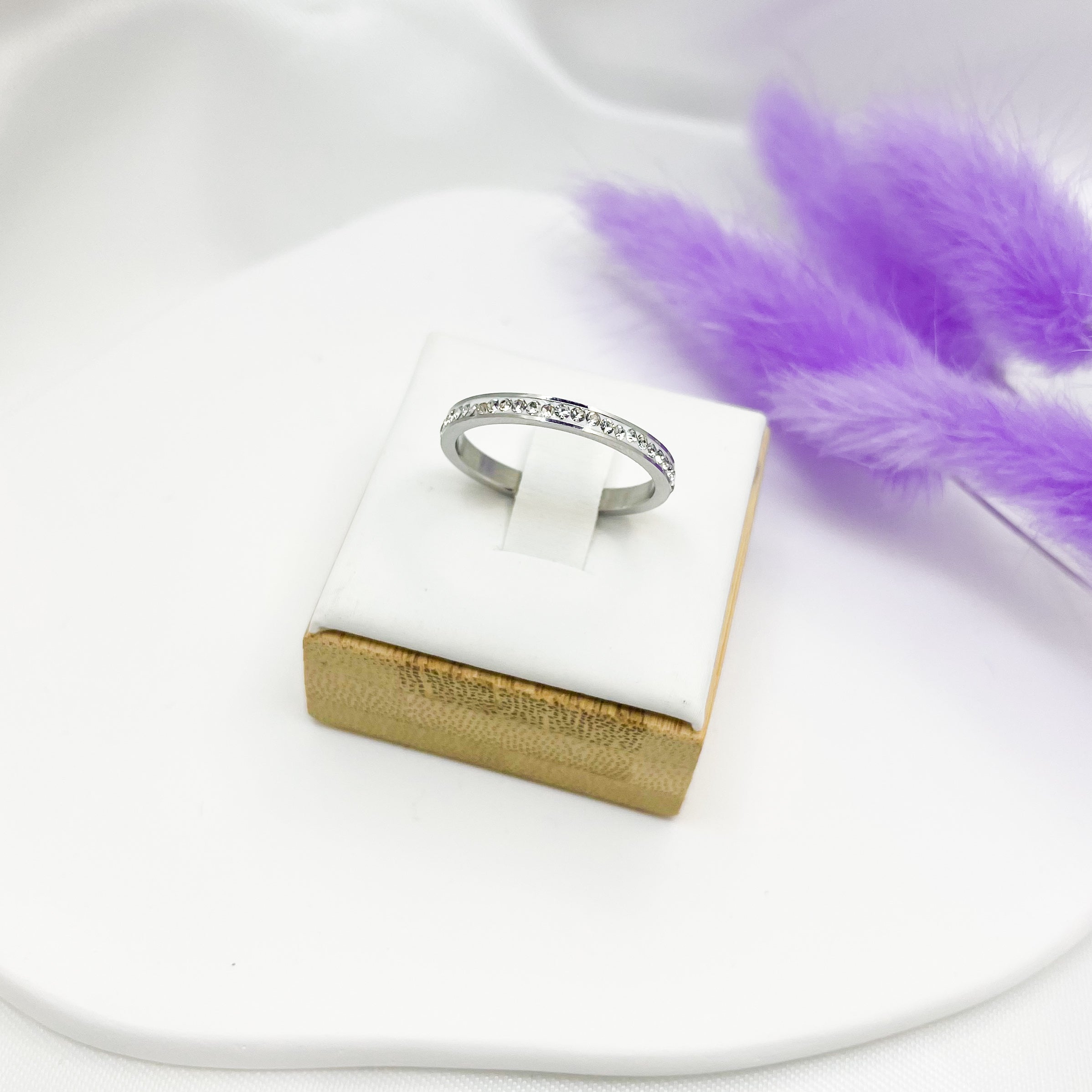 Veretta zirconi bianchi