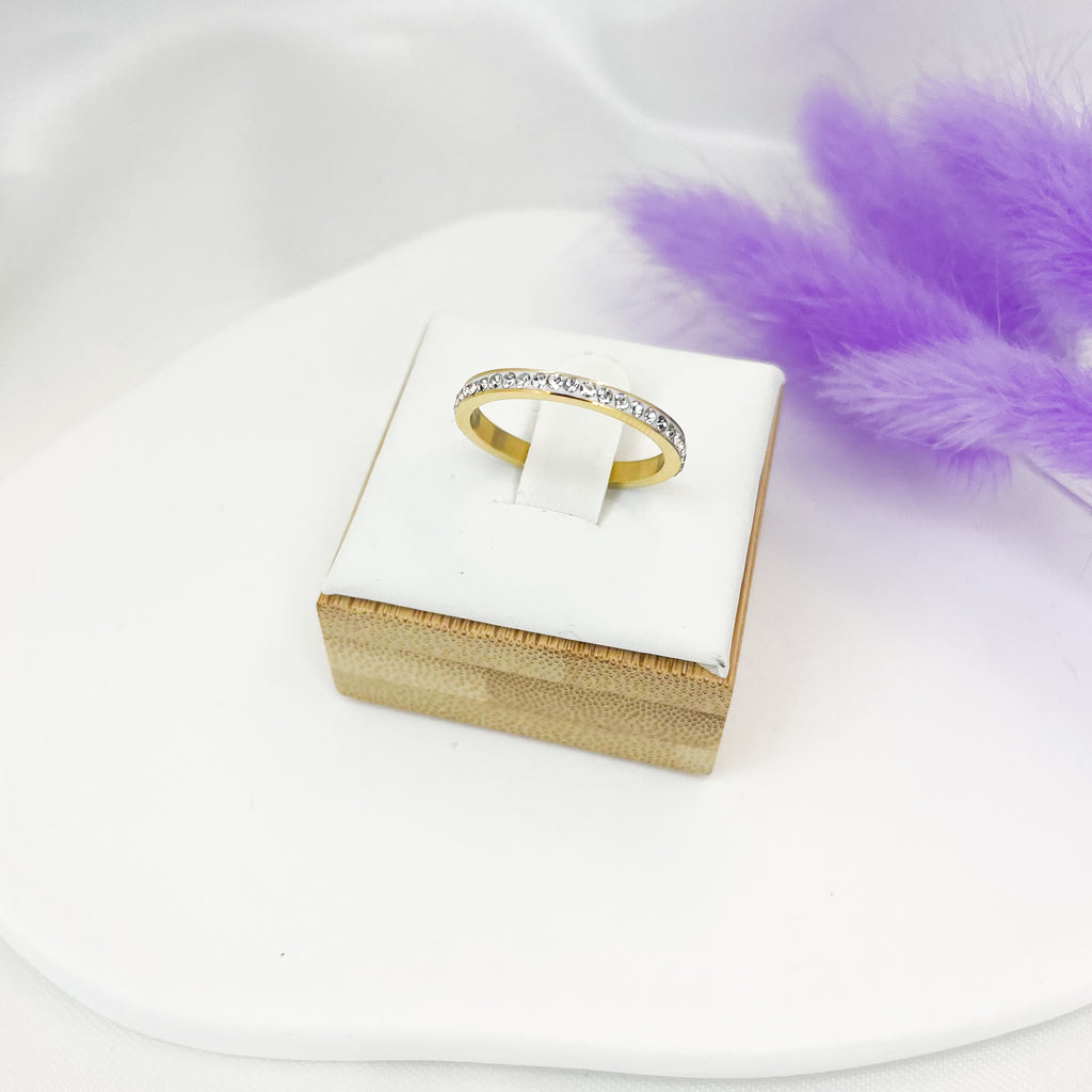 Veretta zirconi bianchi