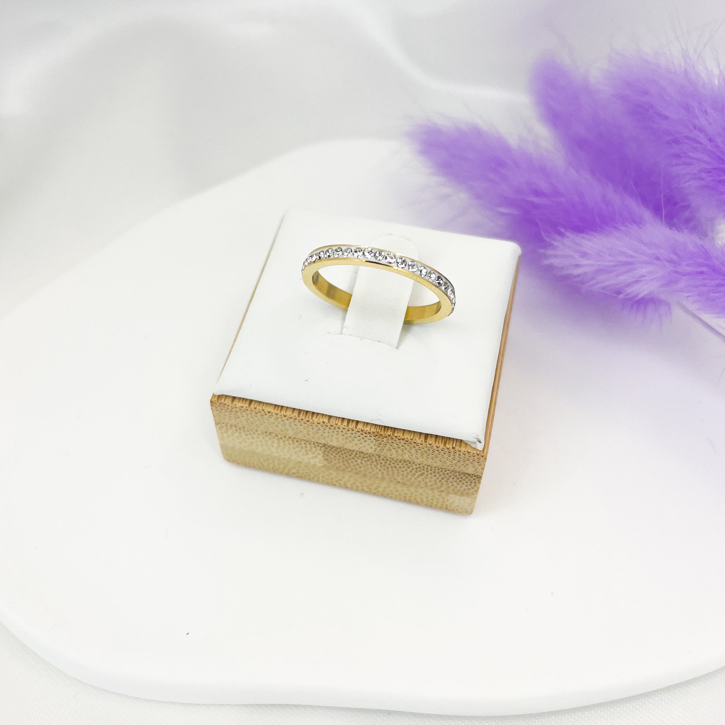 Veretta zirconi bianchi