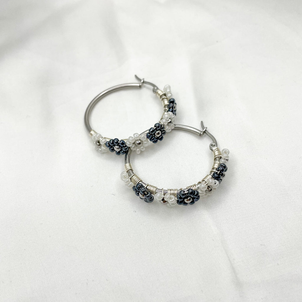 Hoops Flower silver 35mm