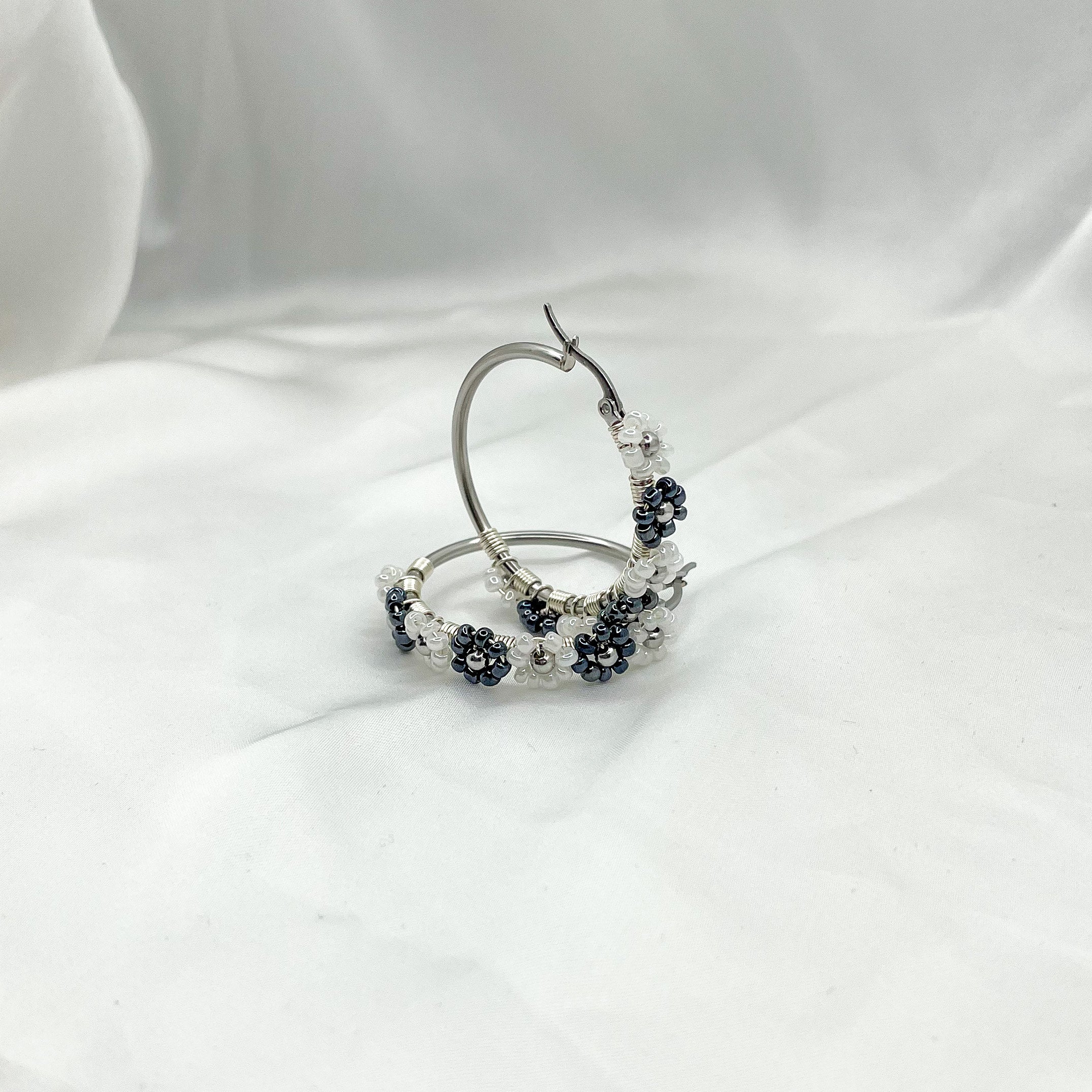 Hoops Flower silver 35mm