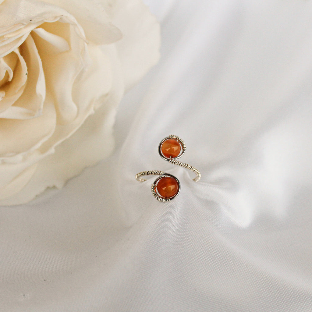 Anello doppia pietra