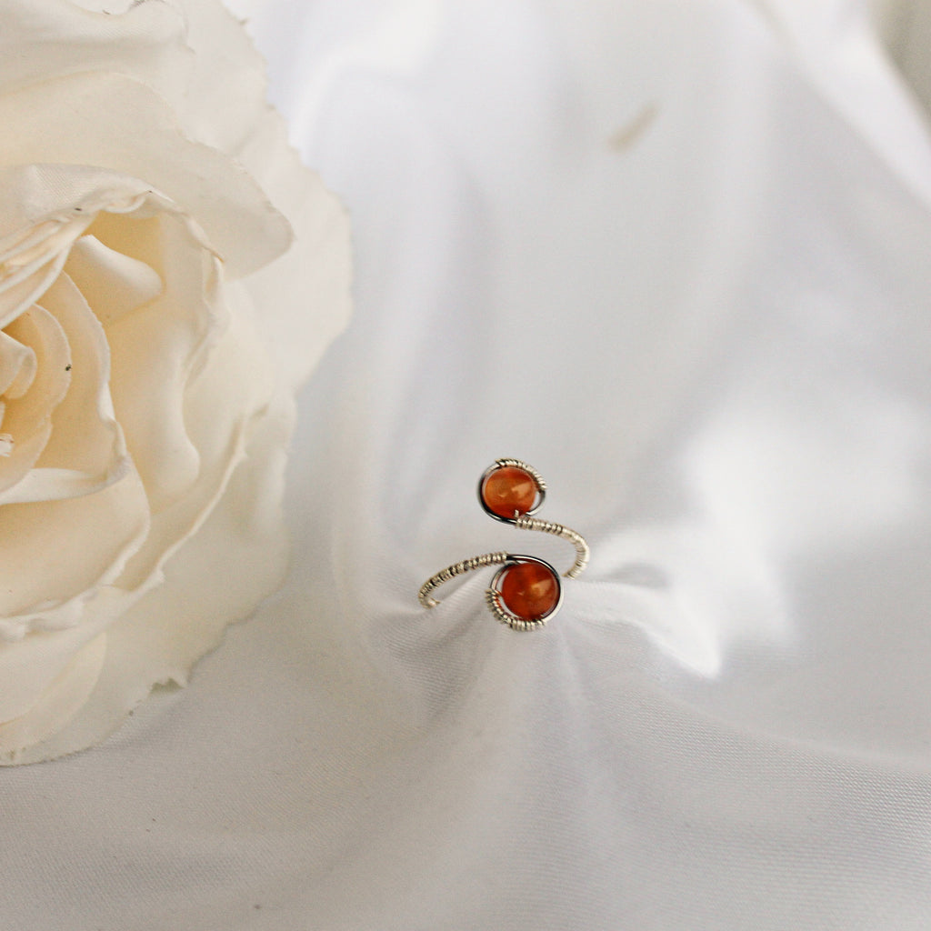 Anello doppia pietra