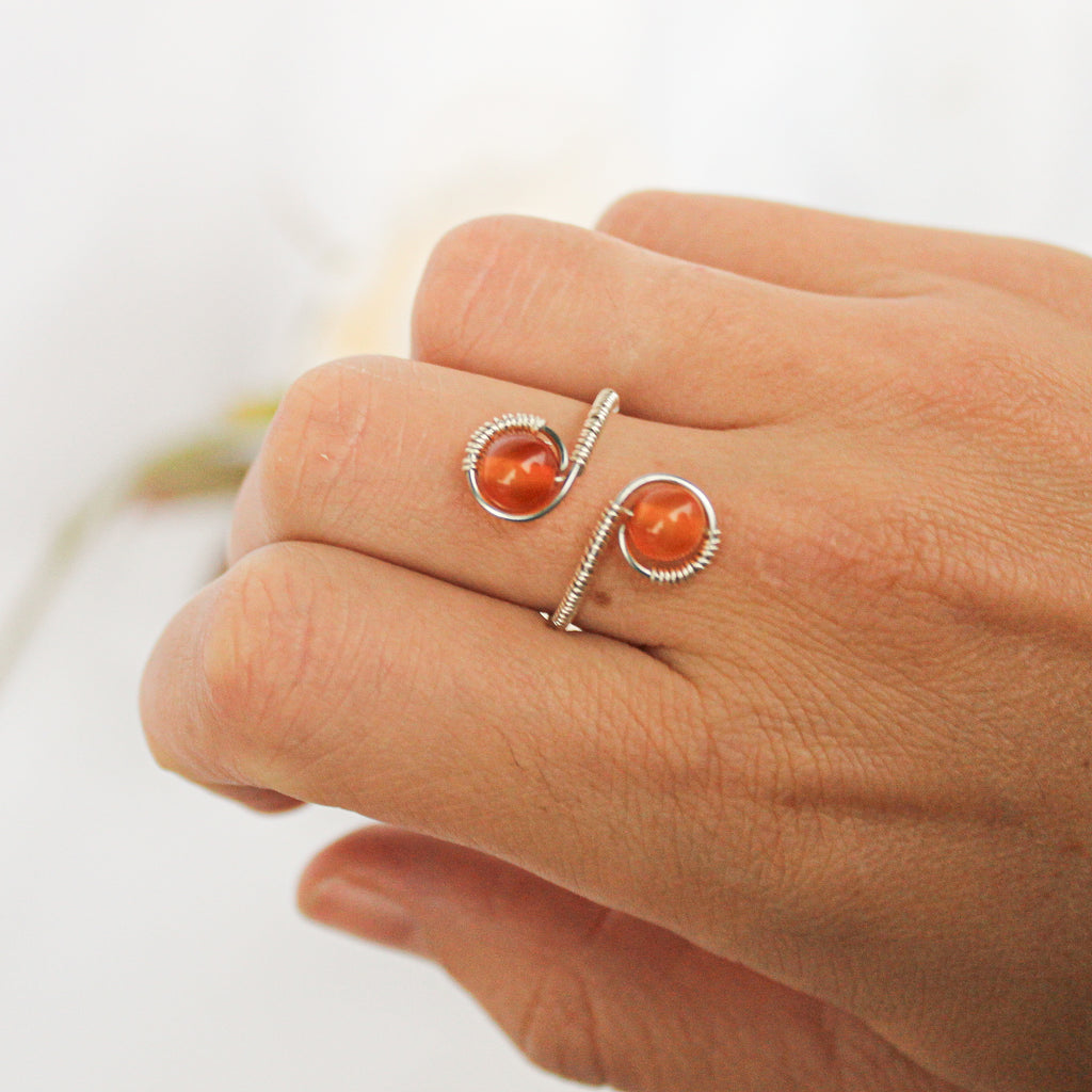 Anello doppia pietra