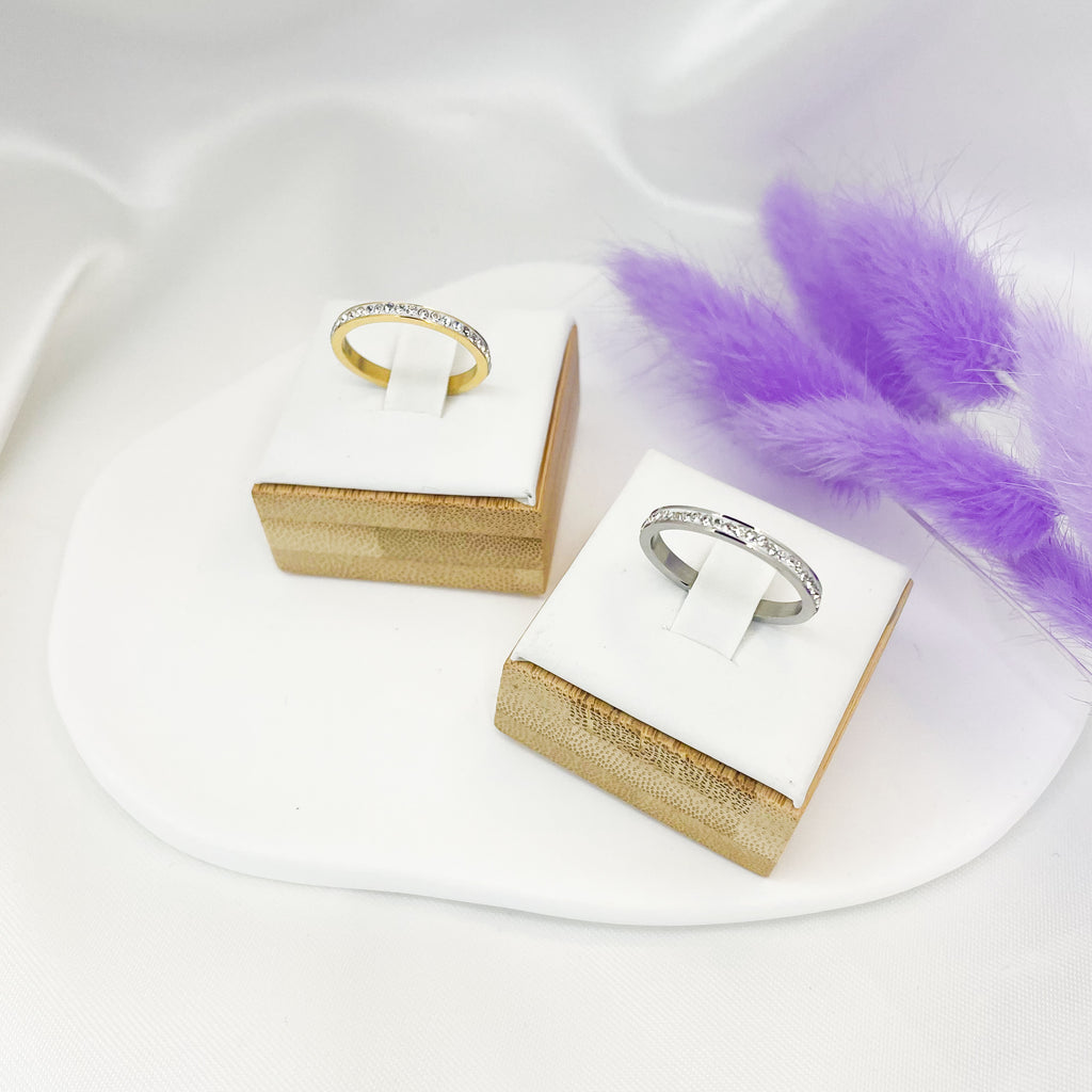 Veretta zirconi bianchi