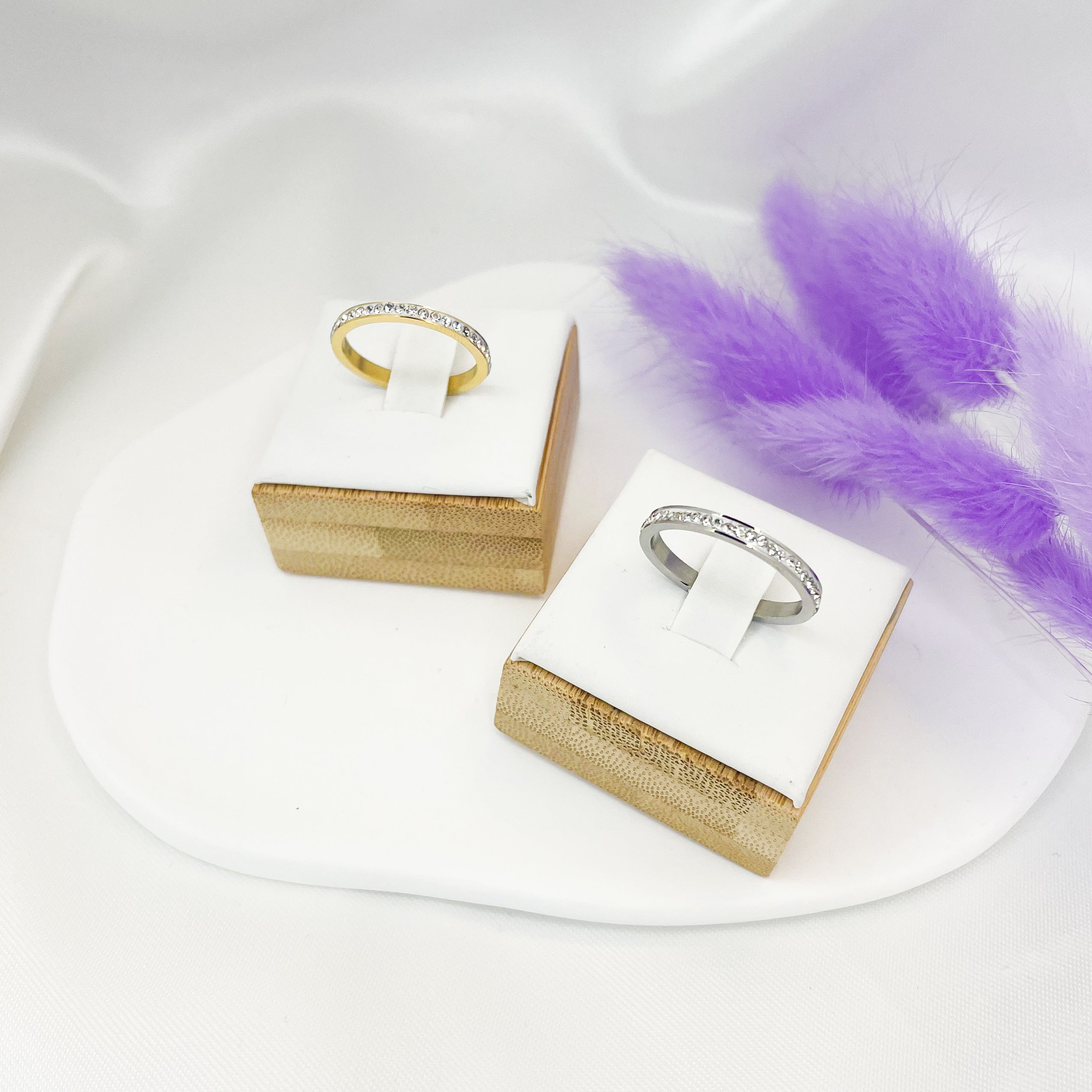 Veretta zirconi bianchi