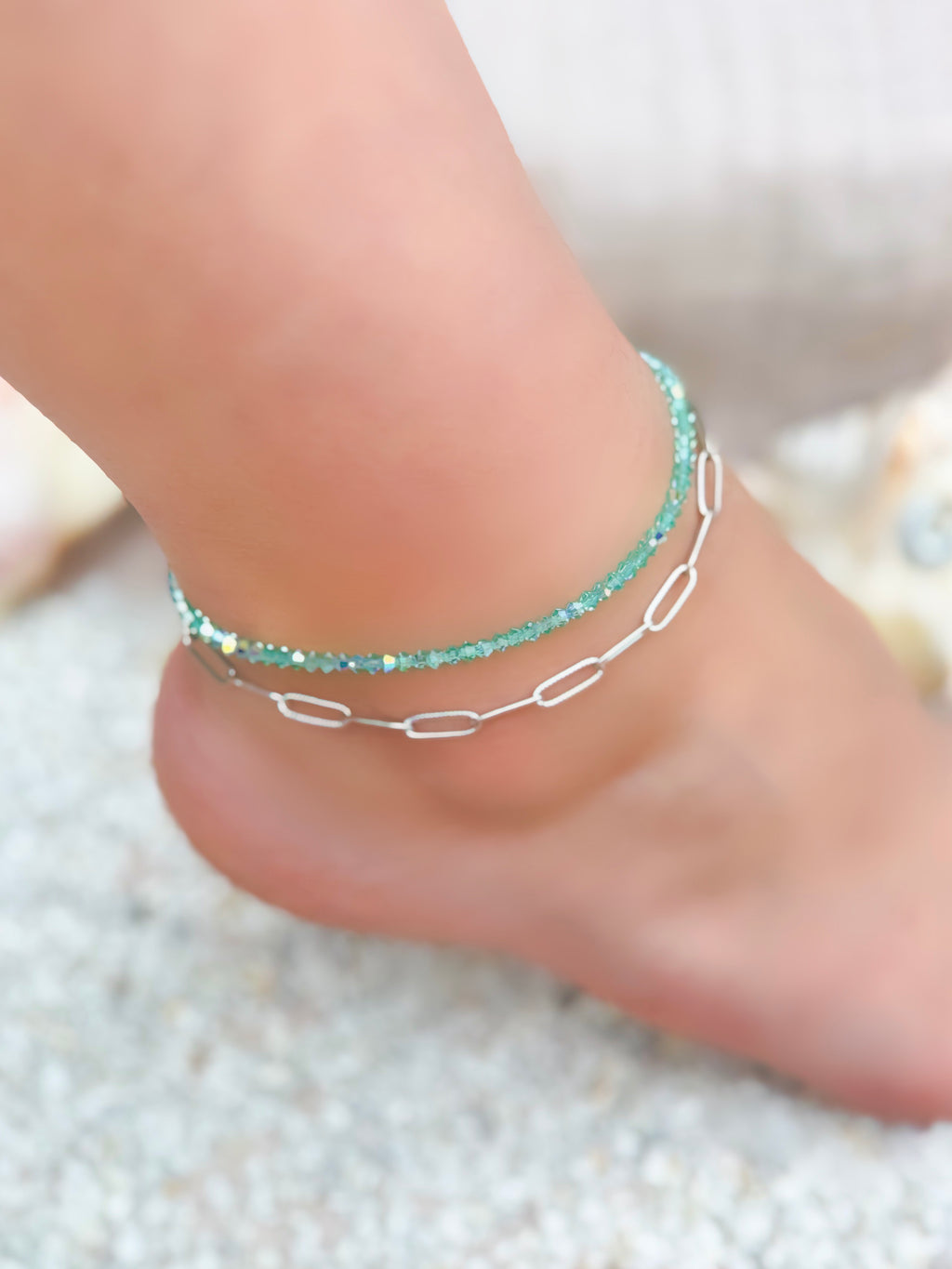 Cavigliera Corallo silver