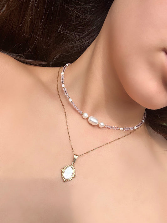 Collana Cristalli Gold