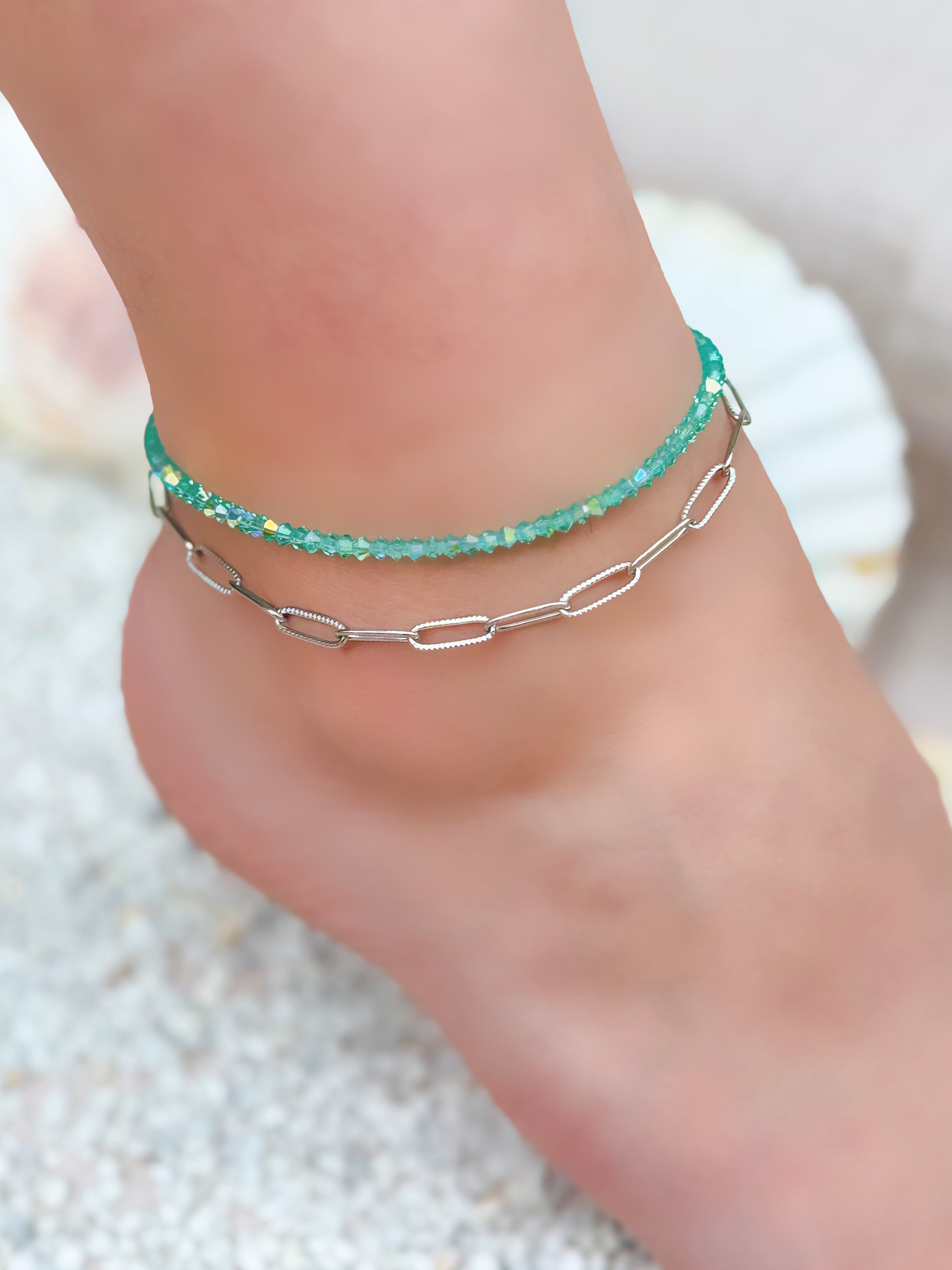 Cavigliera Corallo silver