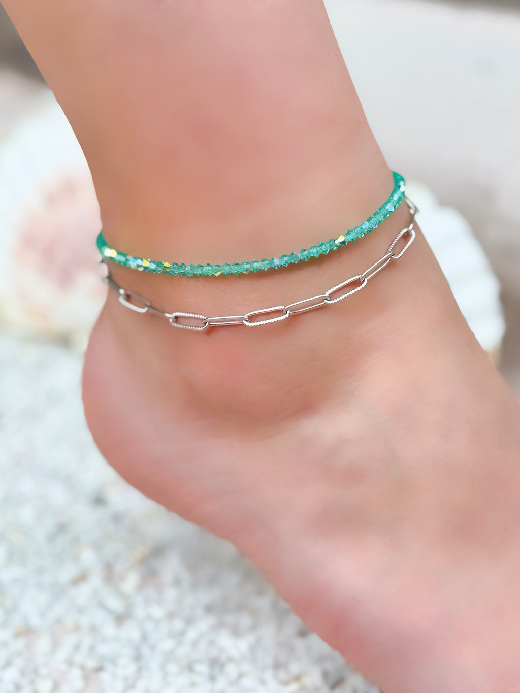 Cavigliera Corallo silver