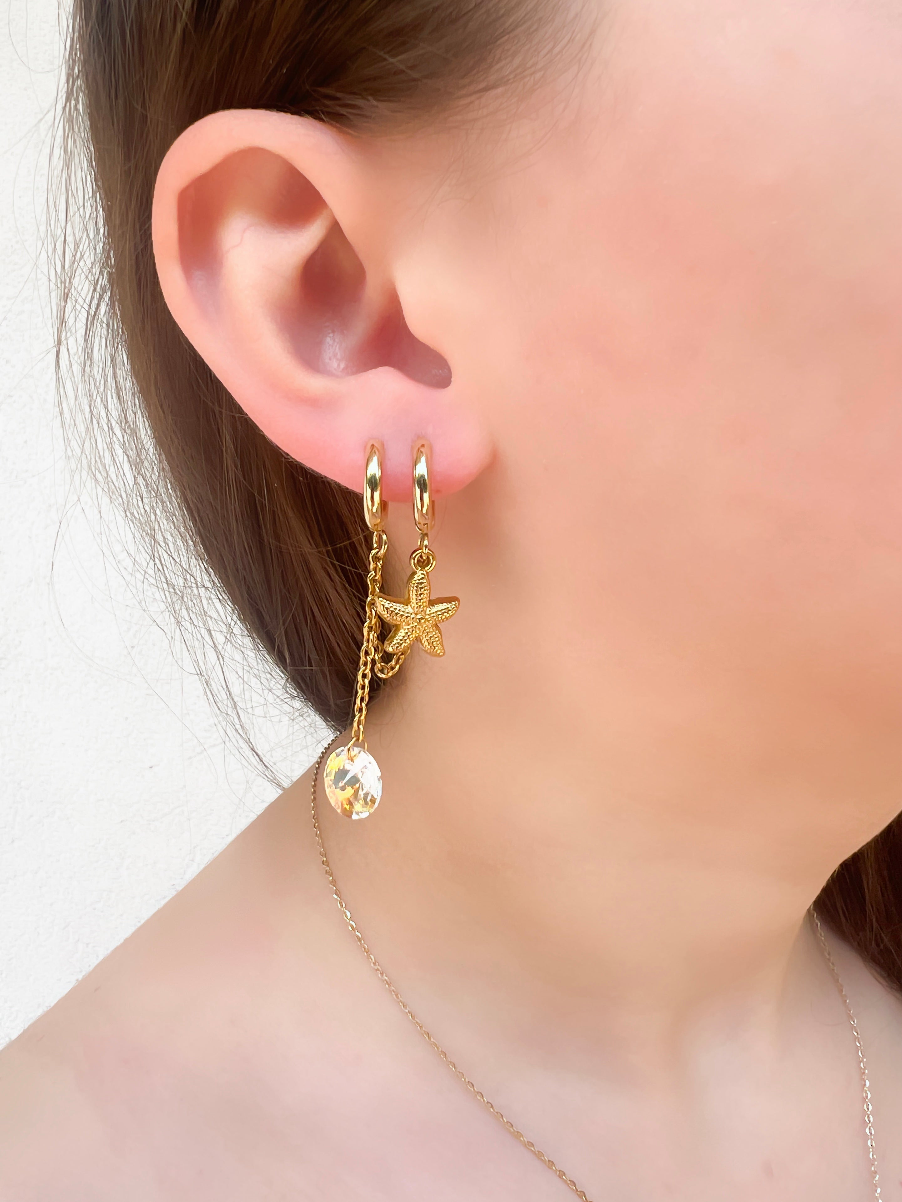 Orecchini Stella Luce gold