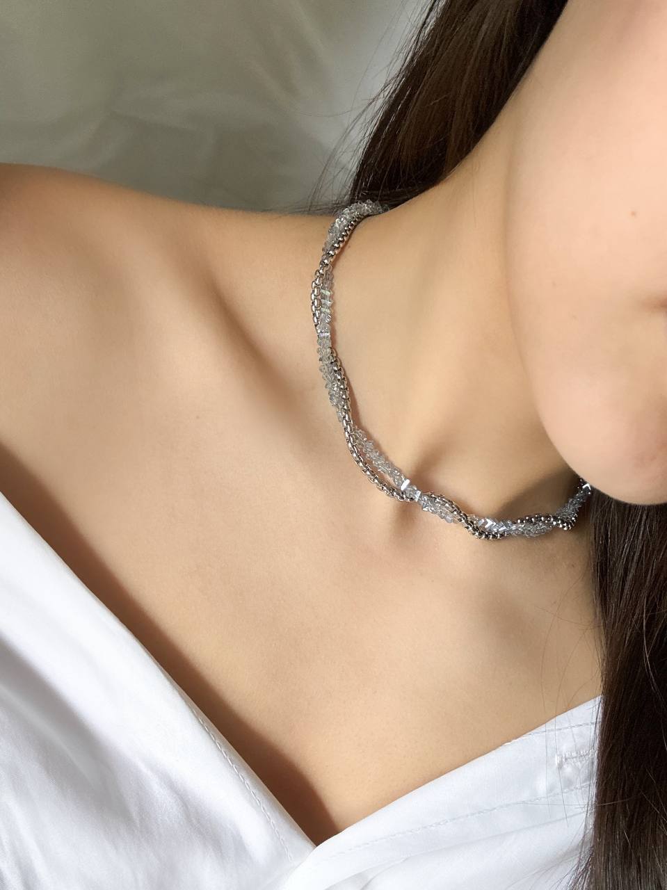Girocollo Onde silver