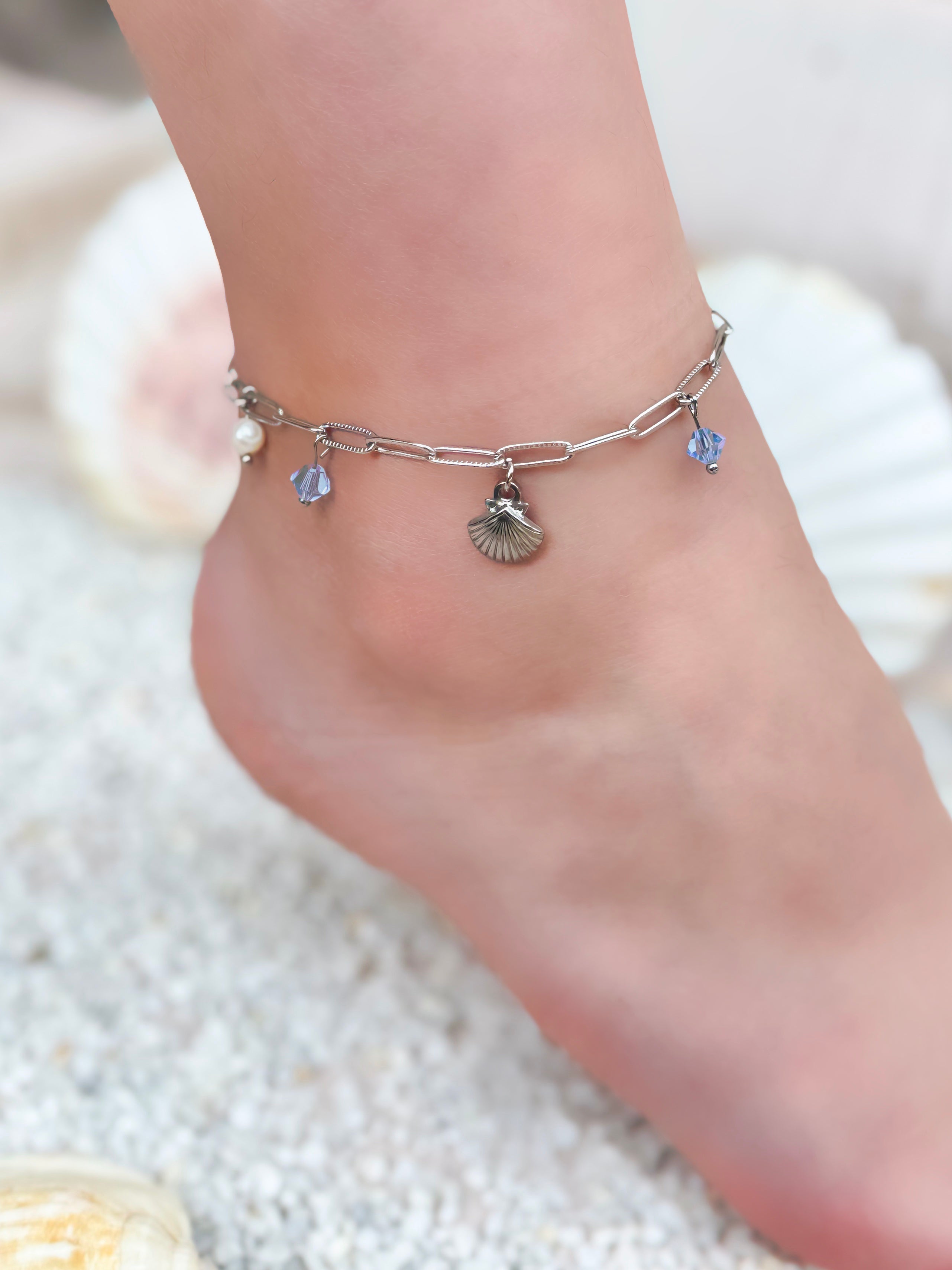 Cavigliera Conchiglia silver