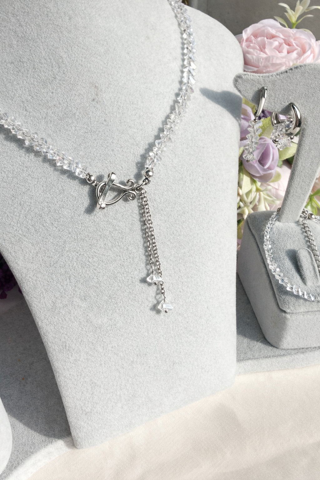 Collana Cristalli Silver