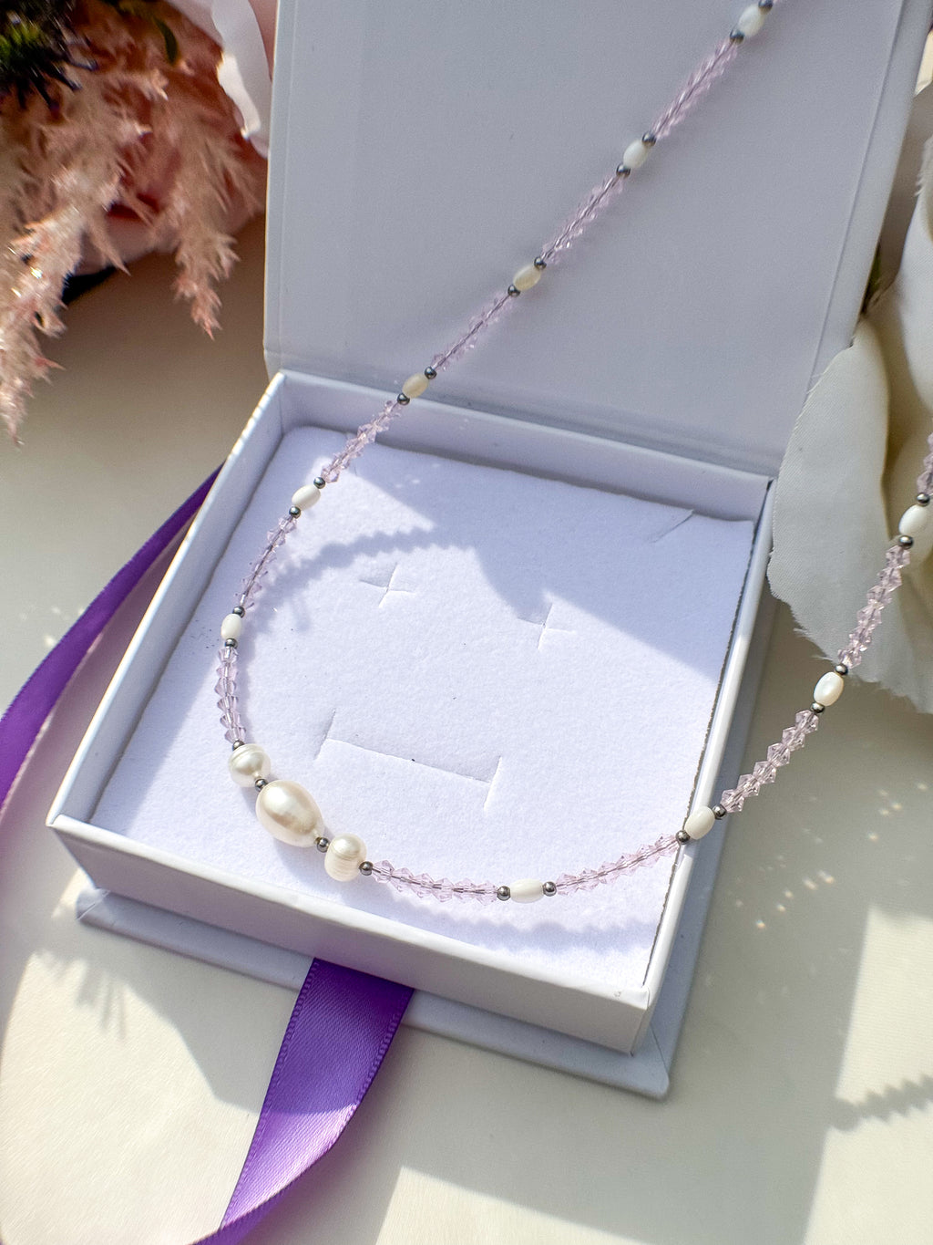 Collana Cristalli Silver