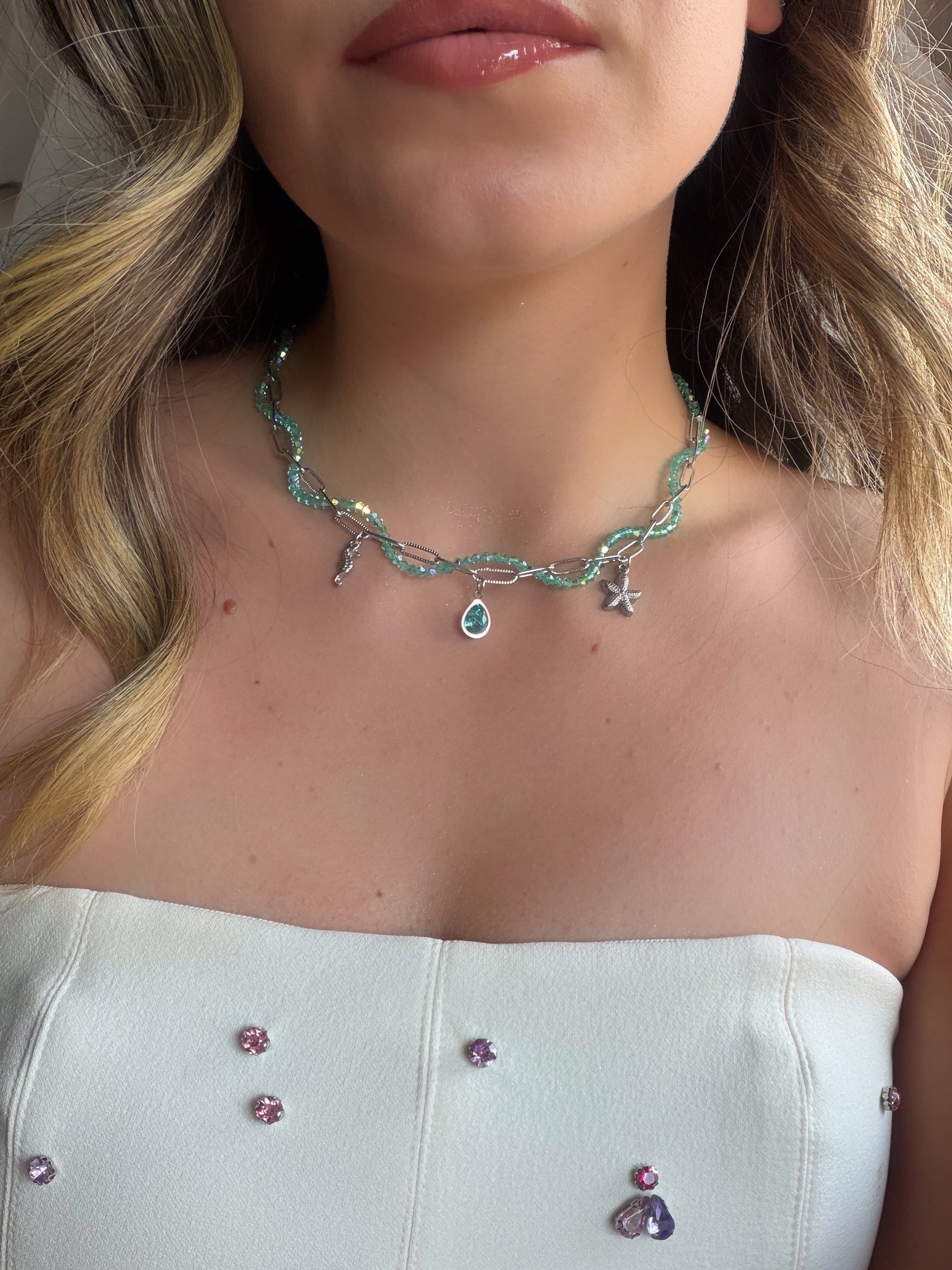 Collana Corallo silver