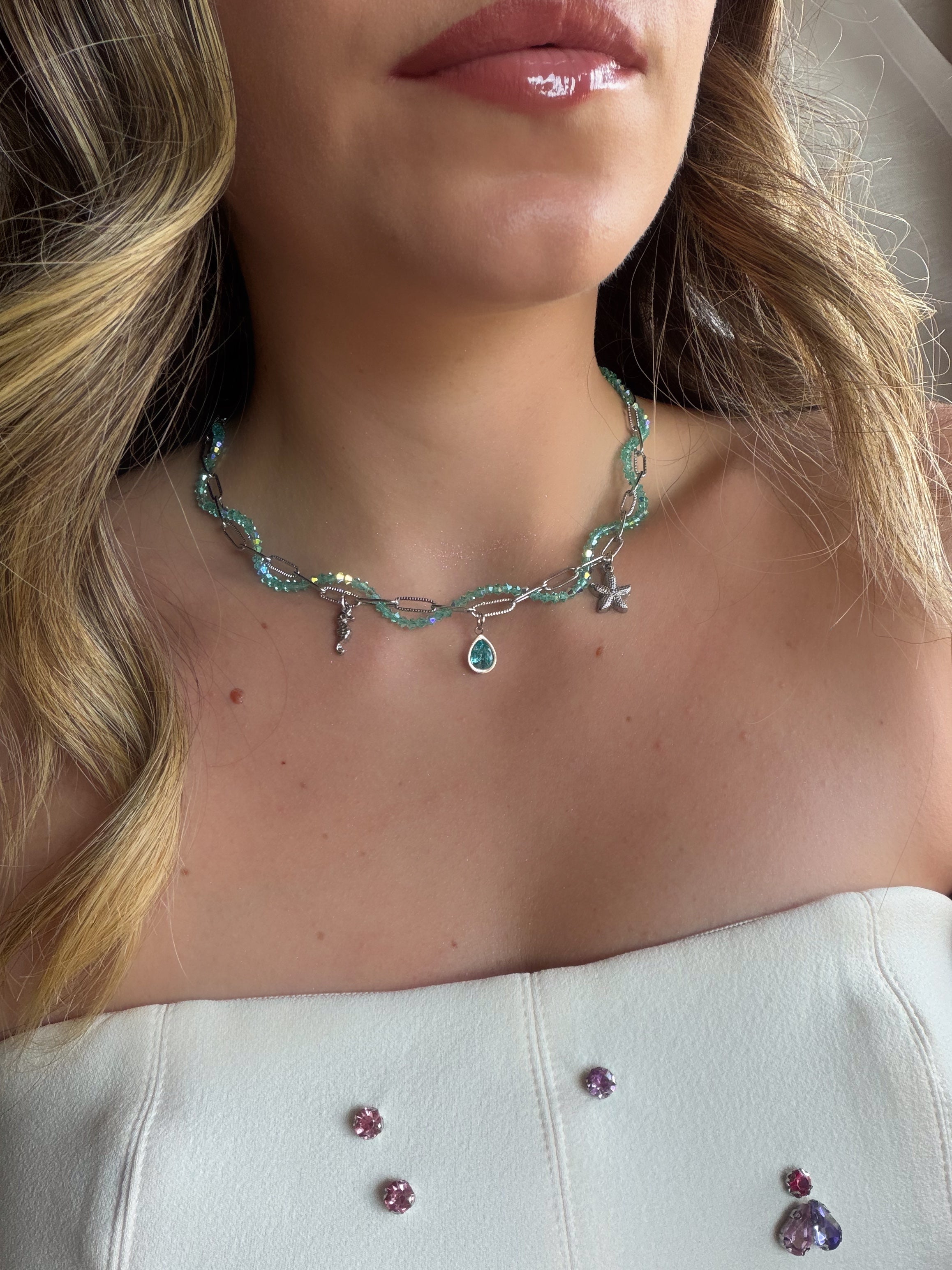 Collana Corallo silver