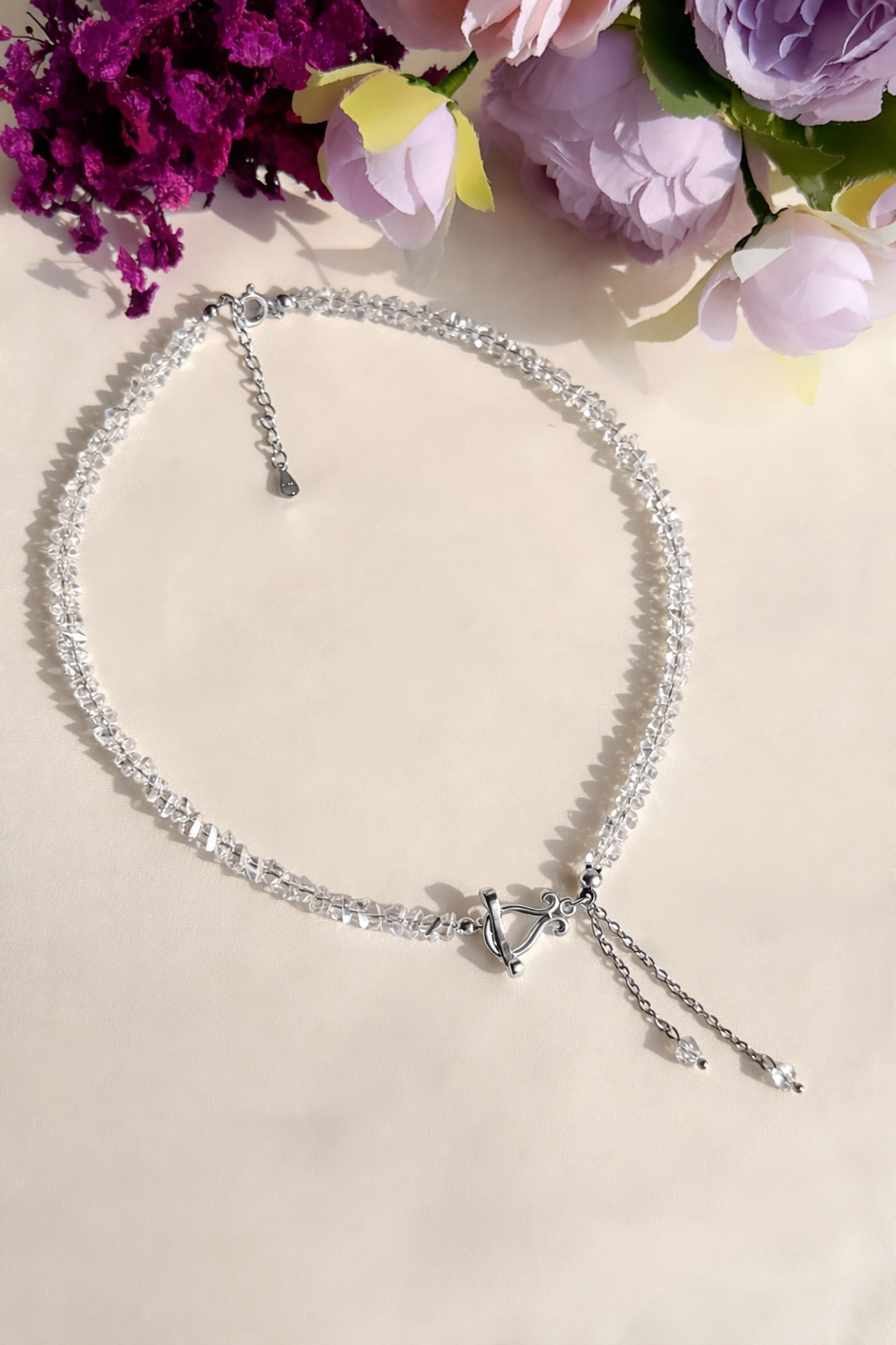 Collana Cristalli Silver