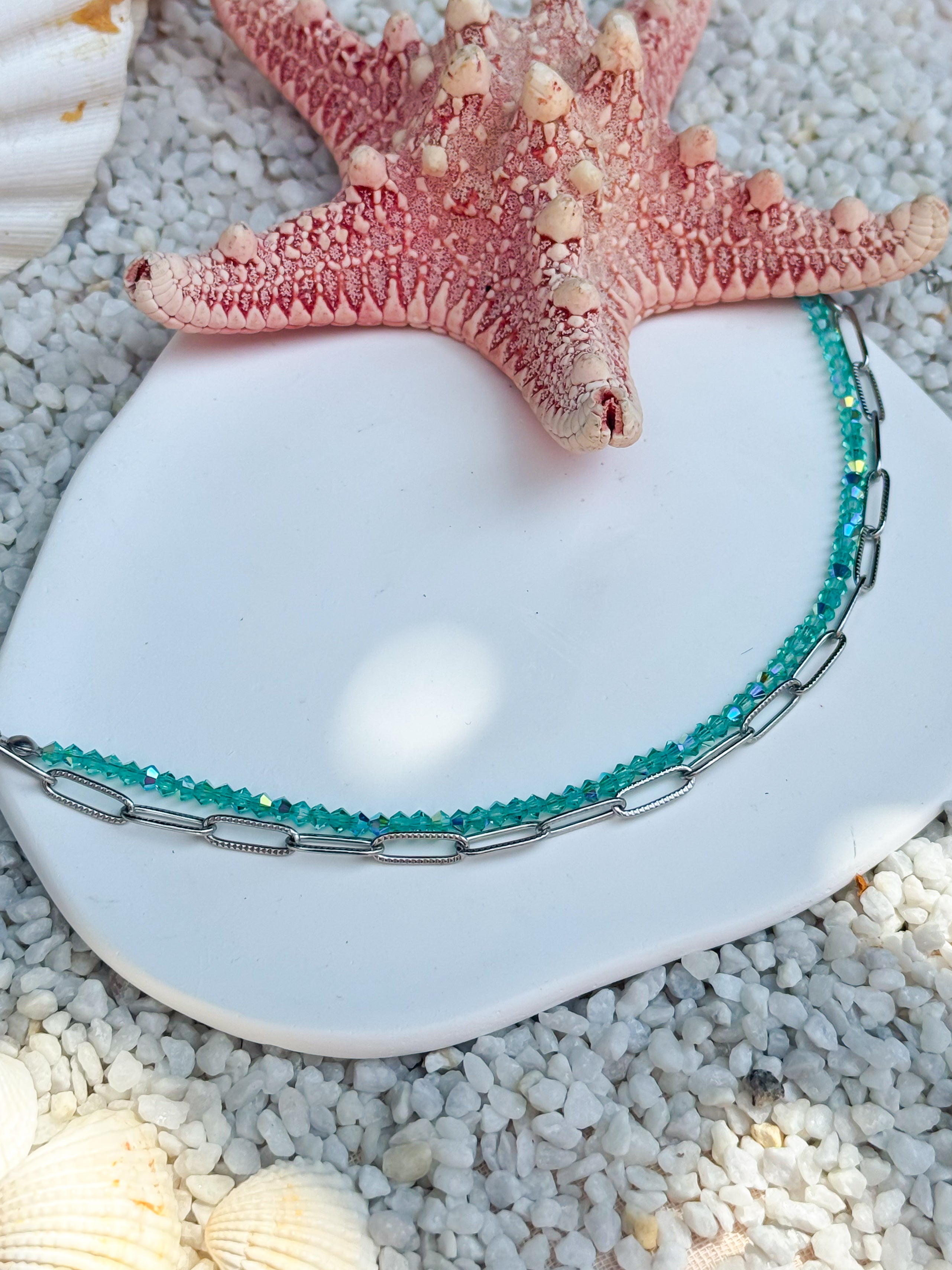 Cavigliera Corallo silver