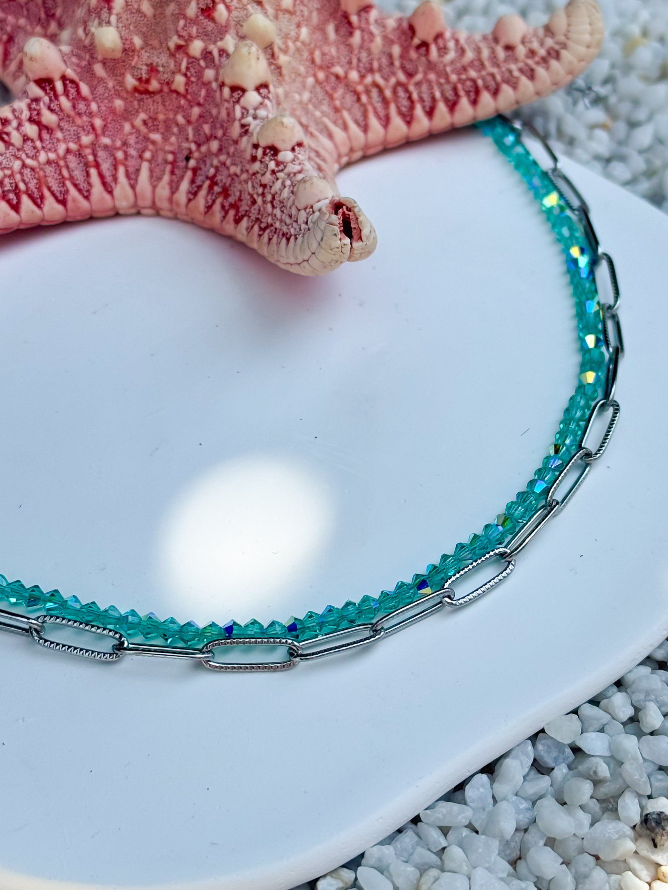 Cavigliera Corallo silver