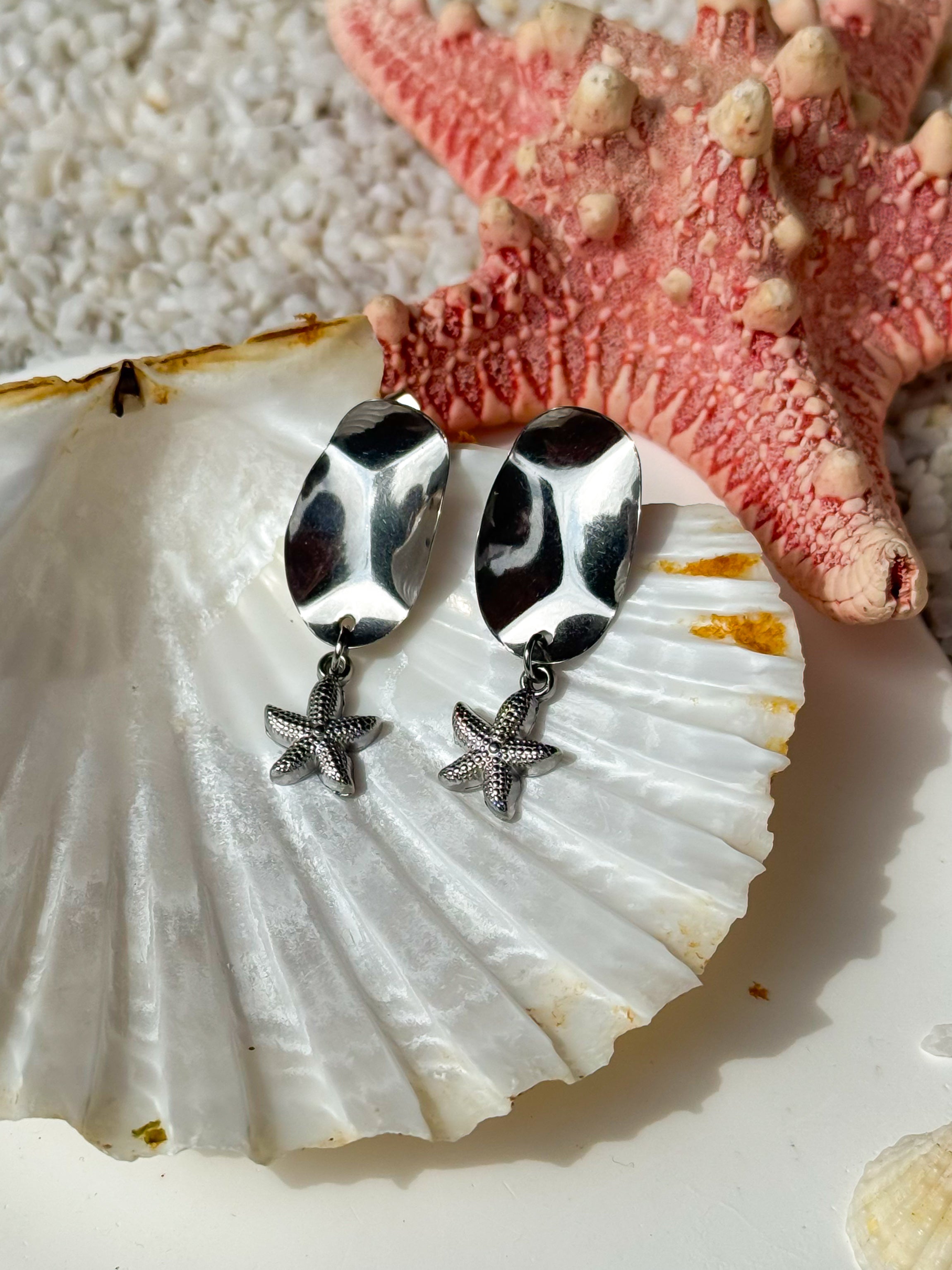 Orecchino Stella Marina silver