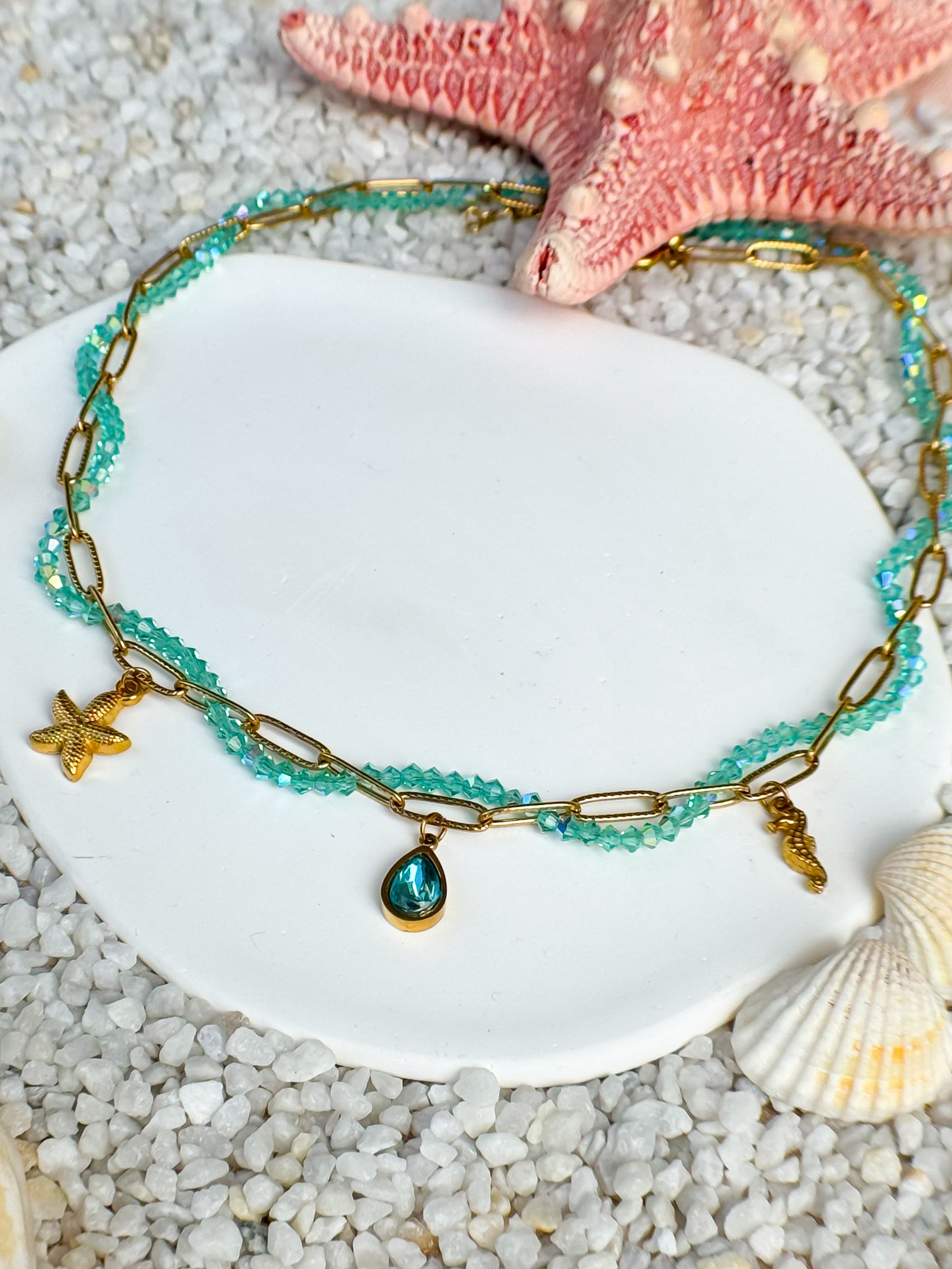 Collana Corallo gold