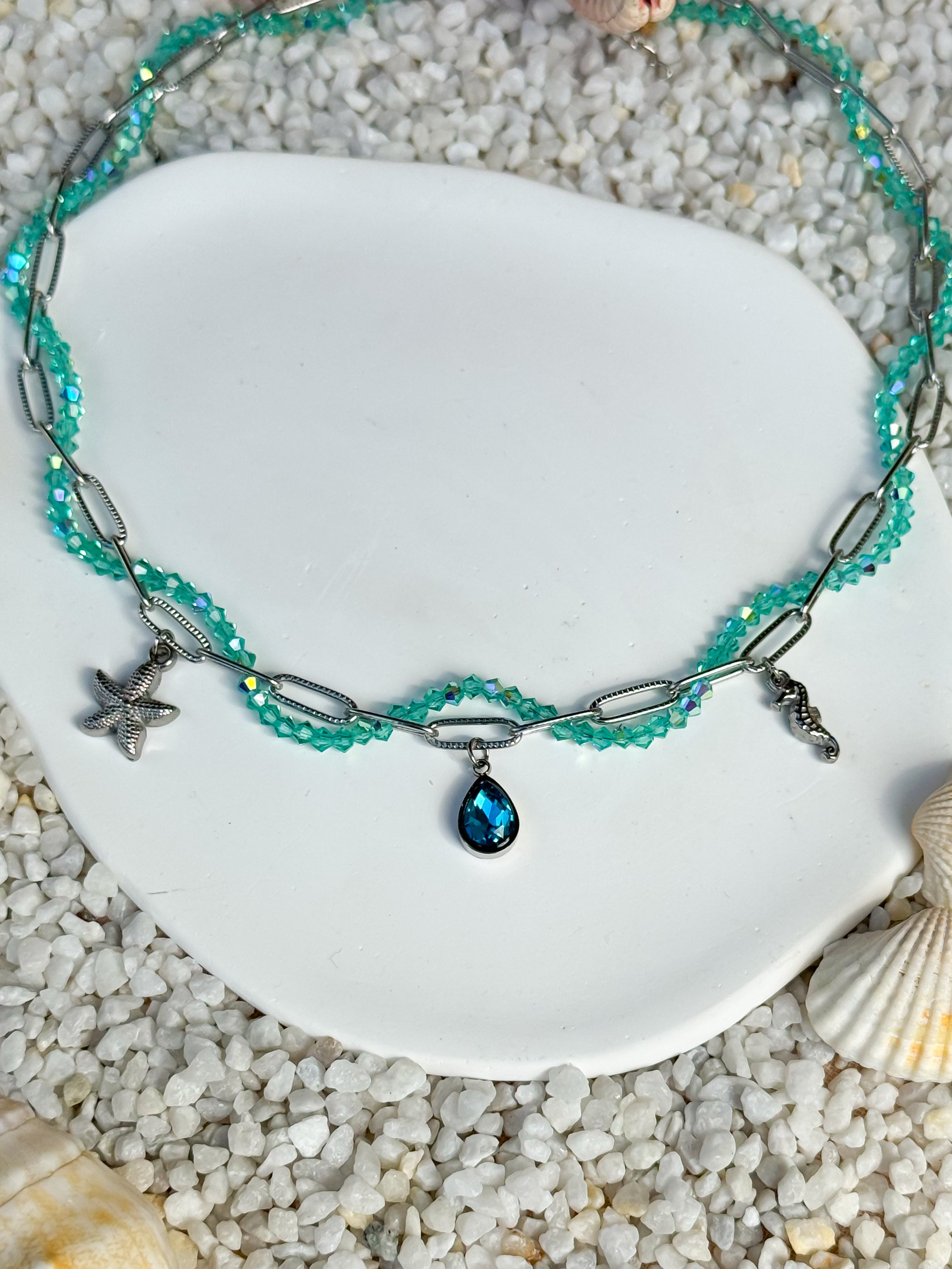 Collana Corallo silver