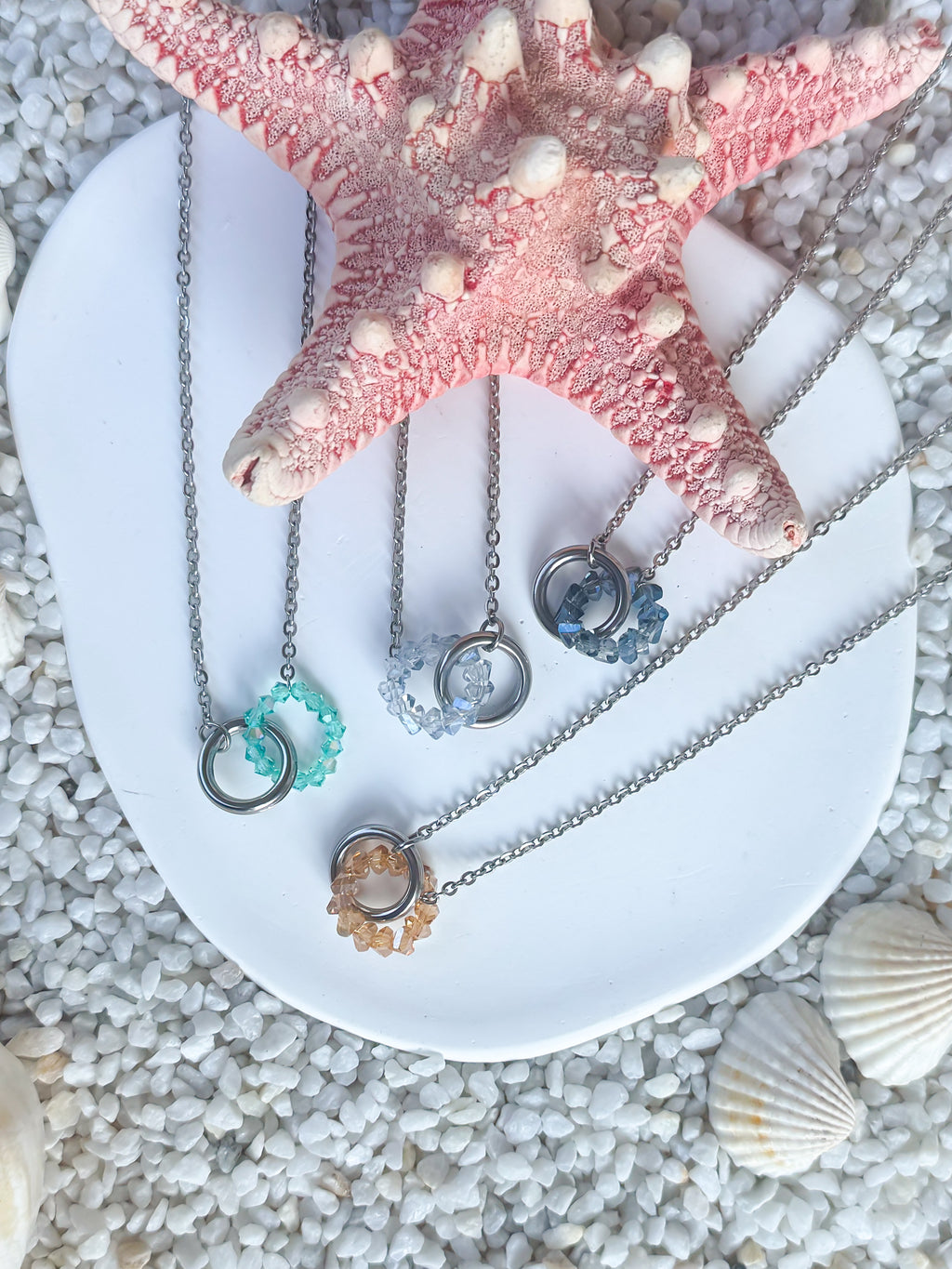 Twin Waves Silver Necklace