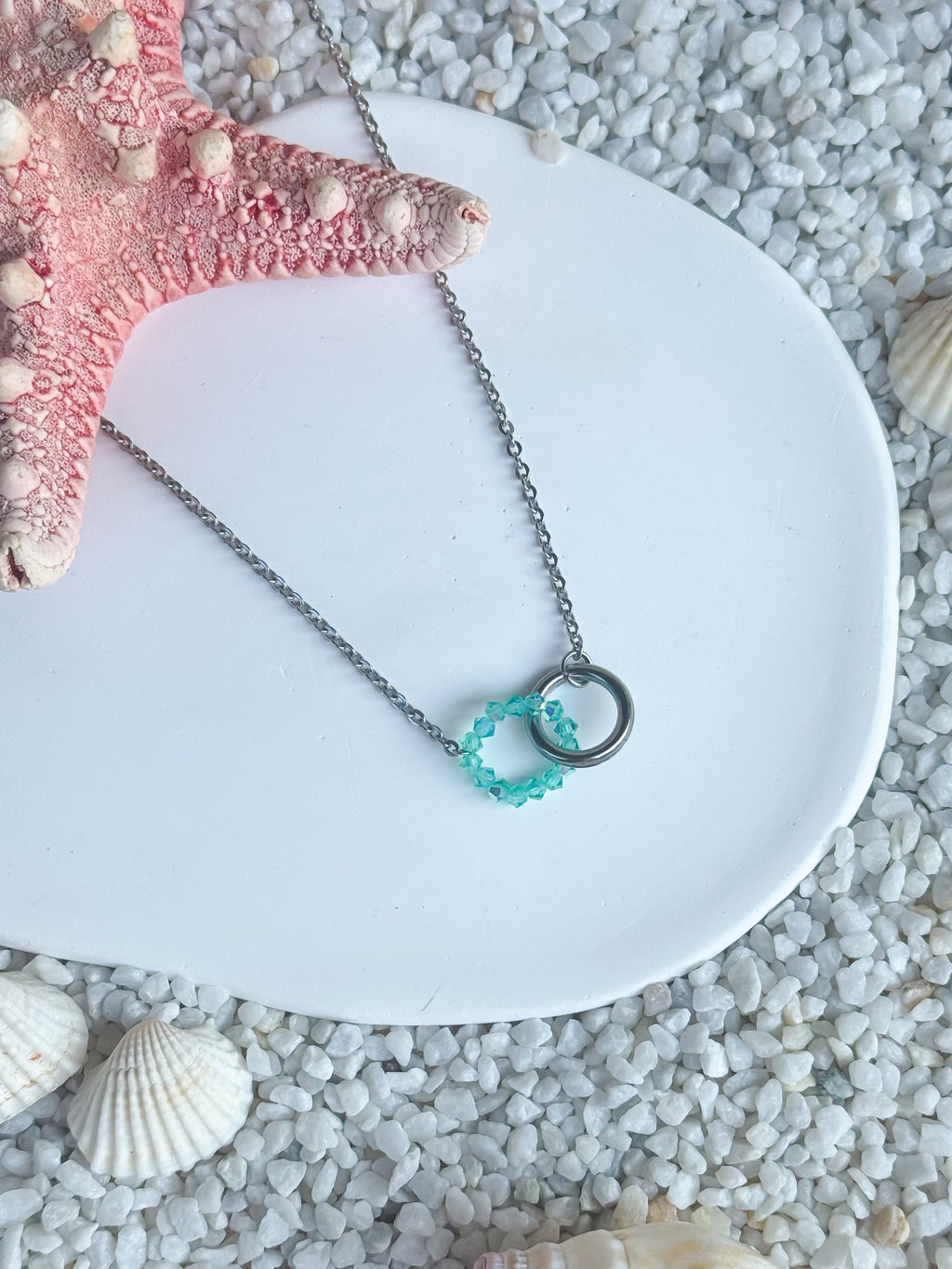 Twin Waves Silver Necklace