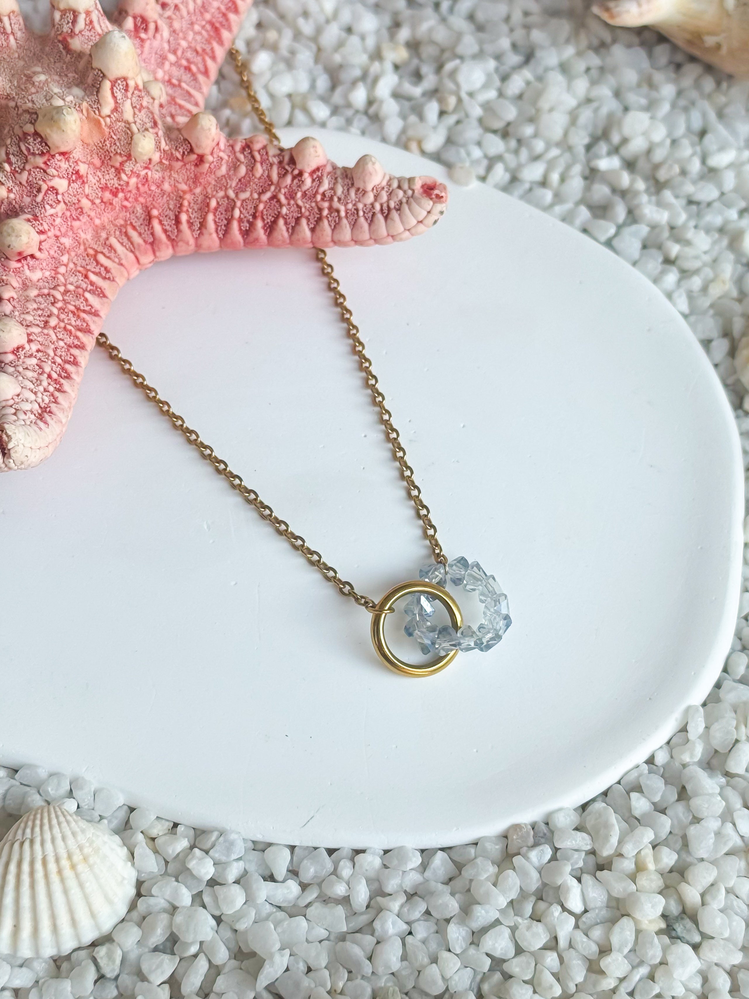 Twin Waves Gold Necklace