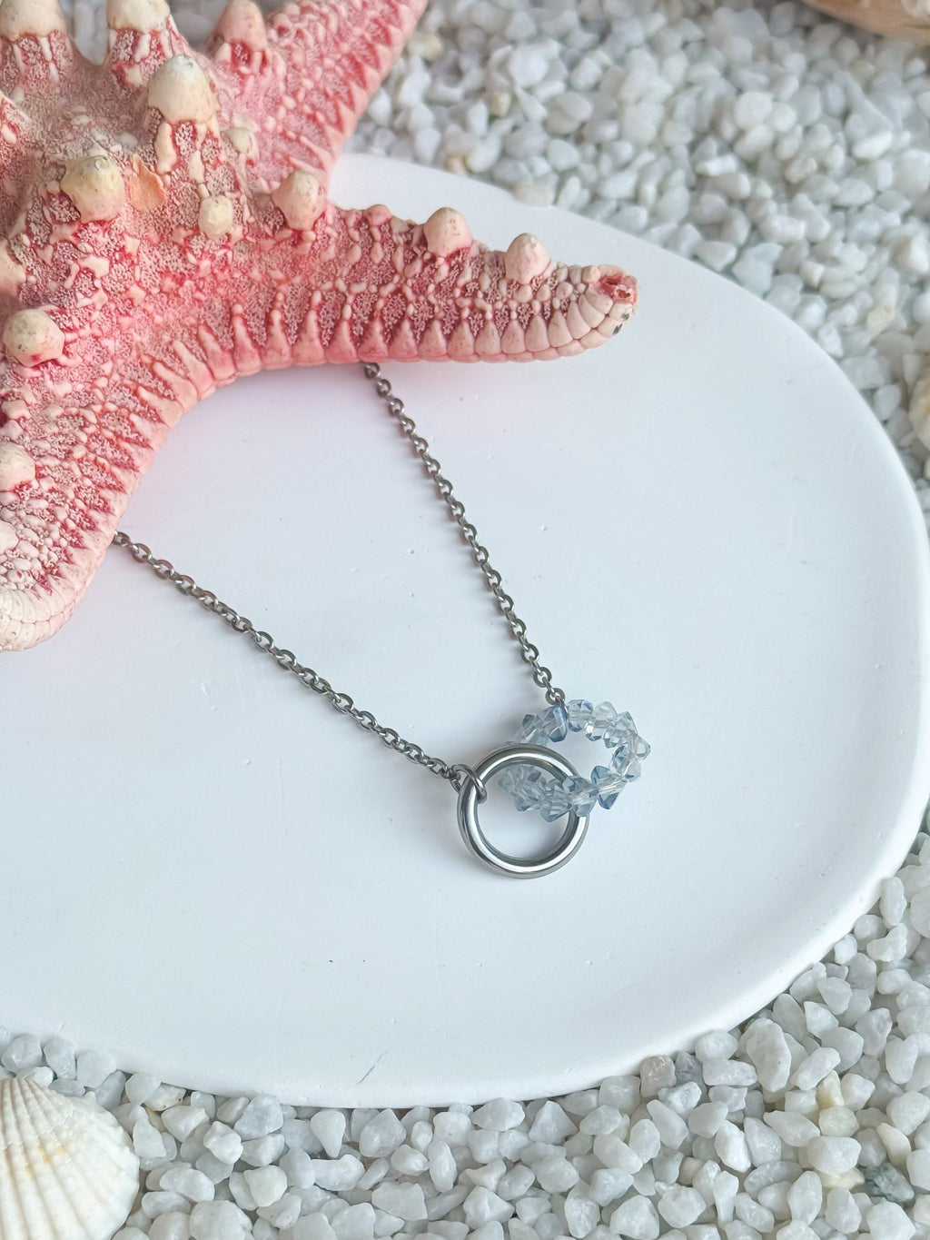 Twin Waves Silver Necklace