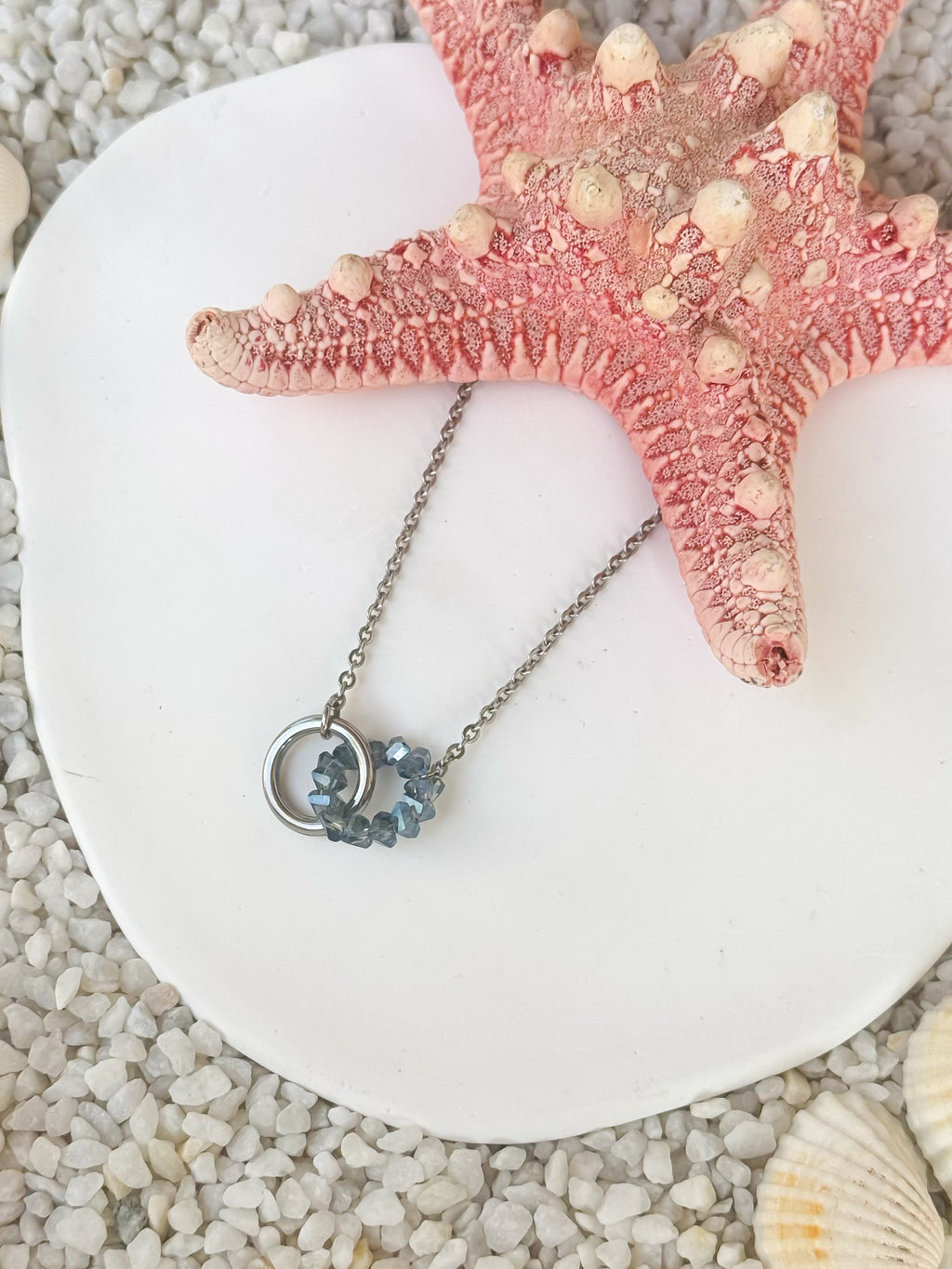 Twin Waves Silver Necklace